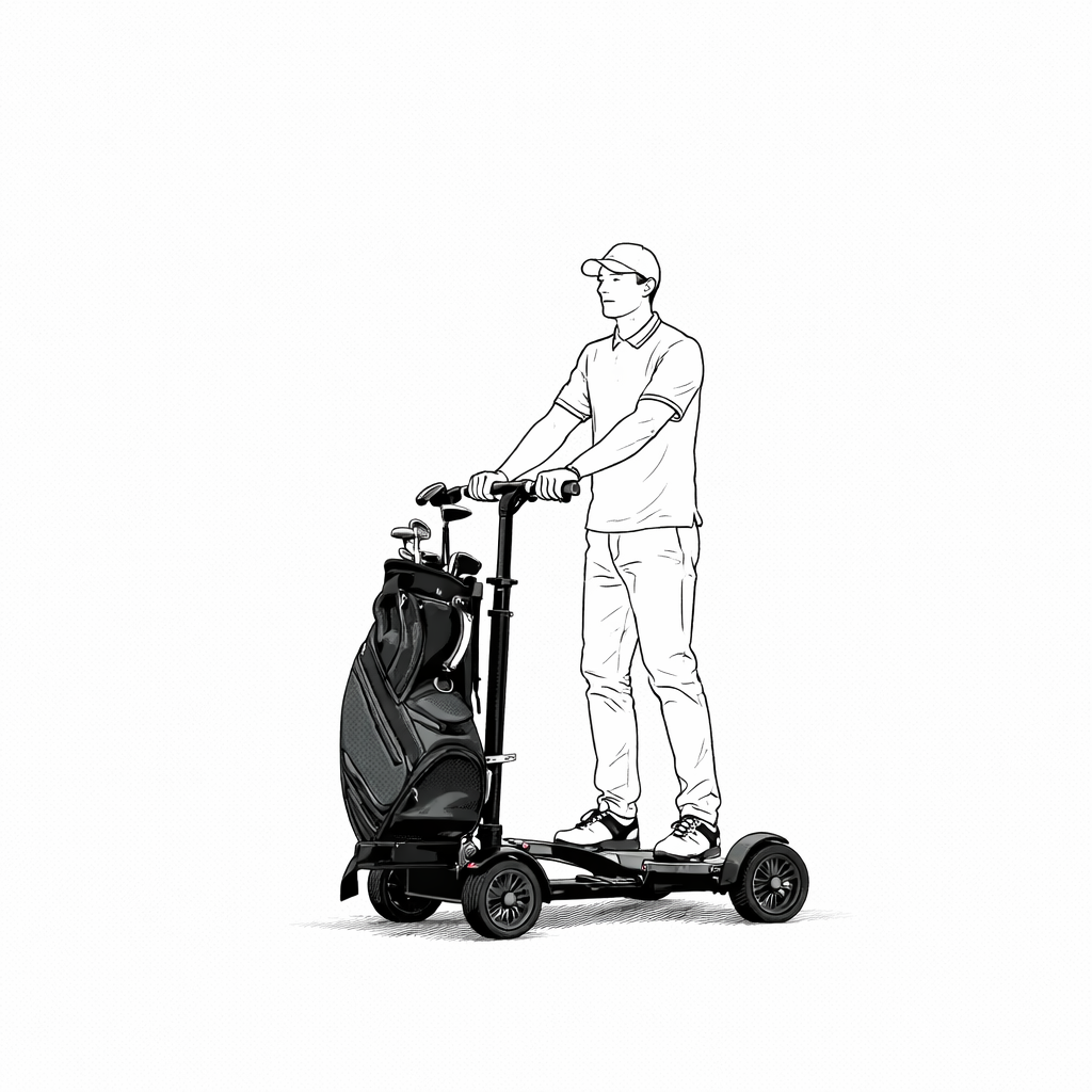 ESWING Hybrid - Rafknúin golfkerra – Fjölnota golfkerra